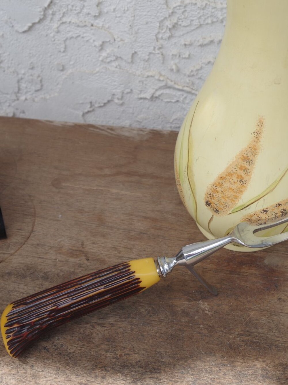 Vintage Sheffield England Carving Fork Bakelite Handle